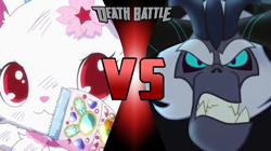 Size: 750x421 | Tagged: safe, artist:mega-poneo, imported from derpibooru, storm king, rabbit, my little pony: the movie, spoiler:my little pony movie, angry, animal, anime, crossover, death battle, exploitable meme, female, jewelpet, male, mega poneo strikes again, meme, ruby (jewelpet), sanrio, sega, shears