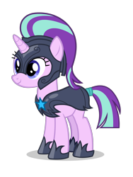 Size: 3000x4000 | Tagged: artist needed, source needed, safe, imported from derpibooru, starlight glimmer, pony, unicorn, alternate hairstyle, armor, female, guardsmare, hoof shoes, mare, royal guard, simple background, smiling, solo, transparent background, vector