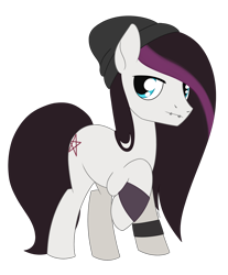 Size: 1570x1896 | Tagged: safe, artist:dyonys, imported from derpibooru, oc, oc only, oc:mythic light, oc:mythic starlight, earth pony, pony, beanie, bracelet, hat, jewelry, male, piercing, raised hoof, show accurate, simple background, stallion, standing, transparent background