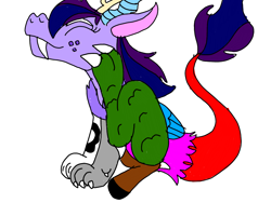 Size: 1024x768 | Tagged: safe, artist:wolfspiritclan, imported from derpibooru, oc, oc:adean the draconequus, draconequus, adorable face, cute, ear scratch