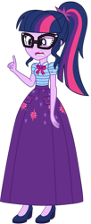 Size: 570x1402 | Tagged: safe, artist:cartoonmasterv3, imported from derpibooru, sci-twi, twilight sparkle, equestria girls, alternate universe, clothes, female, long skirt, skirt, solo, vector