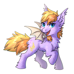 Size: 2000x2000 | Tagged: safe, artist:kaliner123, imported from derpibooru, oc, oc only, oc:kaliner, bat pony, pony, 2020 community collab, derpibooru community collaboration, bat pony oc, cute, female, simple background, solo, transparent background