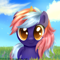 Size: 3000x3000 | Tagged: safe, artist:0okami-0ni, imported from derpibooru, oc, oc only, oc:lunny, pony, bust, female, filly, solo