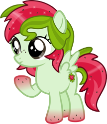 Size: 1280x1487 | Tagged: safe, artist:pilot231, imported from derpibooru, oc, oc only, oc:watermelana, pegasus, pony, female, filly, foal, gradient hooves, gradient mane, simple background, solo, transparent background