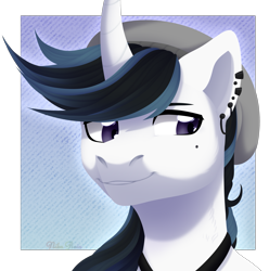 Size: 2475x2500 | Tagged: safe, artist:nika-rain, imported from derpibooru, oc, oc only, pony, unicorn, bust, commission, cute, male, portrait, simple background, solo