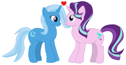 Size: 1092x568 | Tagged: safe, artist:monsieurzemuya, edit, imported from derpibooru, starlight glimmer, trixie, female, lesbian, shipping, startrix