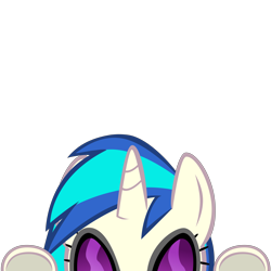 Size: 10000x10000 | Tagged: safe, artist:mrkat7214, imported from derpibooru, part of a set, dj pon-3, vinyl scratch, pony, unicorn, absurd resolution, cute, female, glasses, mare, peekaboo, peeking, simple background, solo, transparent background, underhoof, vector, vinylbetes