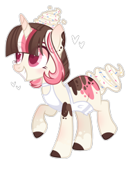 Size: 2000x2700 | Tagged: safe, artist:jisootheartist, imported from derpibooru, oc, oc:bon bon creame, pony, unicorn, apron, art trade, clothes, female, simple background, smiling, transparent background