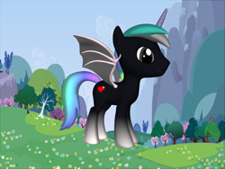 Size: 1200x900 | Tagged: safe, imported from derpibooru, oc, oc only, unnamed oc, alicorn, pony, pony creator, 3d, alicorn oc, bat wings, horn, male, ponylumen, stallion, wings
