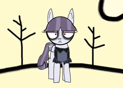 Size: 504x360 | Tagged: safe, artist:undeadponysoldier, imported from derpibooru, inky rose, pegasus, pony, clothes, dress, female, goth, gothic eyeliner, looking at you, makeup, mare, solo, tim burton, tim burton style