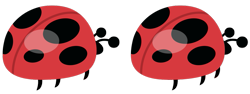 Size: 975x366 | Tagged: safe, artist:estories, imported from derpibooru, insect, ladybug, animal, duo, simple background, transparent background, vector