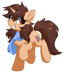 Size: 1313x1500 | Tagged: safe, artist:hioshiru, imported from derpibooru, oc, oc only, oc:woon, oc:woonie, pony, unicorn, 2020 community collab, derpibooru community collaboration, chest fluff, clothes, ear fluff, eye clipping through hair, female, fluffy, looking at you, mare, scarf, simple background, smiling, solo, transparent background