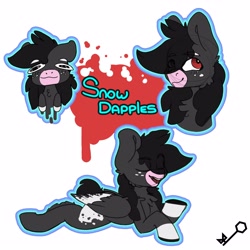 Size: 3000x3000 | Tagged: safe, artist:key, artist:originaldrawist, imported from derpibooru, oc, oc:snow dapples, pegasus, pony, chest fluff, chibi, coat markings, cute, dappled, freckles, male, stallion, unshorn fetlocks