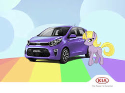Size: 259x194 | Tagged: safe, imported from derpibooru, pony, car, female, kia, kia picanto, mare, rainbow