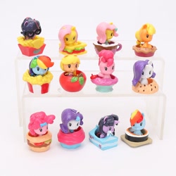 Size: 800x800 | Tagged: safe, imported from derpibooru, applejack, fluttershy, pinkie pie, rainbow dash, rarity, sci-twi, twilight sparkle, pony, unicorn, equestria girls, cutie mark crew, doll, female, mare, sit, toy