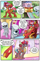 Size: 1800x2740 | Tagged: safe, artist:candyclumsy, artist:multi-commer, imported from derpibooru, apple bloom, ocellus, scootaloo, silver spoon, smolder, sweetie belle, yona, oc, changeling, dragon, earth pony, hybrid, original species, pegasus, pony, unicorn, yak, yakony, comic:the great big fusion 3, apple, apple tree, clubhouse, collapse, comic, confused, crusaders clubhouse, cutie mark crusaders, dialogue, dragoness, female, food, fusion, hug, magic, merge, potion, shy, tree, treehouse