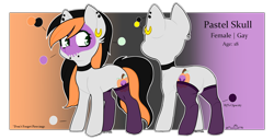 Size: 1792x912 | Tagged: safe, artist:moonwolf96, imported from derpibooru, oc, oc only, oc:pastel skull, earth pony, pony, clothes, ear piercing, earring, female, jewelry, mare, piercing, socks, solo