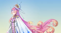 Size: 3968x2195 | Tagged: safe, artist:animesoul, imported from derpibooru, princess cadance, human, clothes, crown, dress, elf ears, female, humanized, jewelry, regalia, solo