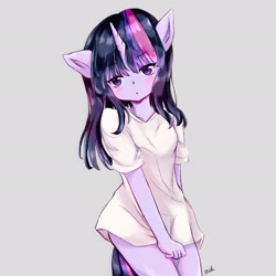 Size: 2048x2048 | Tagged: safe, artist:moh_mlp2, imported from derpibooru, twilight sparkle, anthro, :o, blushing, bottomless, clothes, cute, female, looking at you, open mouth, partial nudity, schrödinger's pantsu, solo, twiabetes