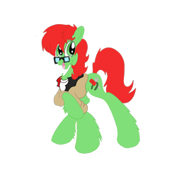 Size: 1200x1200 | Tagged: safe, artist:wyren367, imported from derpibooru, oc, oc only, oc:scratch build, earth pony, pony, 2020 community collab, derpibooru community collaboration, clothes, digital art, glasses, jacket, looking at you, male, needs more saturation, raised foreleg, simple background, solo, stallion, transparent background, unshorn fetlocks