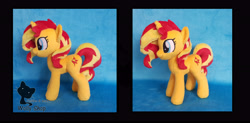 Size: 5804x2852 | Tagged: safe, artist:wollyshop, imported from derpibooru, sunset shimmer, earth pony, pony, unicorn, female, irl, photo, plushie