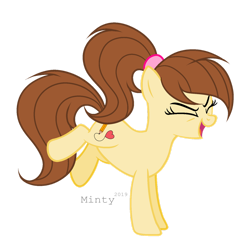Size: 1280x1276 | Tagged: safe, artist:mintoria, imported from derpibooru, oc, oc only, oc:pencil heart, earth pony, pony, base used, eyes closed, female, mare, simple background, solo, transparent background