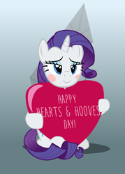 Size: 4587x6398 | Tagged: safe, artist:mrkat7214, imported from derpibooru, rarity, pony, absurd resolution, blushing, female, heart, hearts and hooves day, solo, vector