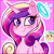 Size: 512x512 | Tagged: safe, artist:esmeia, imported from derpibooru, princess cadance, alicorn, pony, blushing, cute, cutedance, emoji, female, halo, heart eyes, mare, smiling, solo, wingding eyes