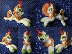 Size: 2000x1500 | Tagged: safe, artist:burgunzik, imported from derpibooru, autumn blaze, kirin, sounds of silence, irl, photo, plushie, prone, solo