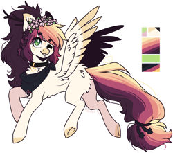 Size: 1024x906 | Tagged: safe, artist:little-sketches, artist:php146, imported from derpibooru, oc, oc only, oc:ayaka, pegasus, pony, alternate design, female, mare, one eye closed, ponified, reference sheet, simple background, solo, species swap, transparent background, underhoof, wink