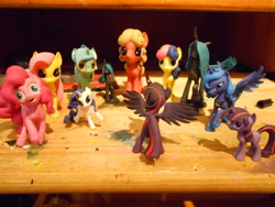 Size: 1280x960 | Tagged: safe, artist:bleydmaster, imported from derpibooru, bon bon, fluttershy, lyra heartstrings, pinkie pie, princess luna, queen chrysalis, rarity, twilight sparkle, oc, oc:sean key, alicorn, changeling, changeling queen, earth pony, pegasus, pony, unicorn, ask corrupted twilight sparkle, 3d print, color change, computer desk, corrupted, corrupted twilight sparkle, crown, curved horn, dark, dark magic, dark queen, darkened coat, darkened hair, earth pony oc, ethereal mane, eyeshadow, female, figure base, hendectet, hendectet male and female, hoof shoes, horn, jewelry, joank, joankay, lidded eyes, magic, makeup, male, mousepad, painted, pen cap, possessed, present, queen twilight, regalia, s1 luna, sombra horn, sombra's horn, tiara, tumblr, twilight sparkle (alicorn), two toned wings, tyrant sparkle, unicorn twilight