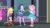 Size: 800x450 | Tagged: safe, imported from derpibooru, screencap, applejack, fluttershy, rarity, equestria girls, equestria girls series, street chic, spoiler:eqg series (season 2), animated, bare shoulders, cold, female, freezing, geode of fauna, geode of shielding, geode of super strength, gif, instant cosplay surprise, leaves, magical geodes, seizure warning, shivering, sleeveless, strapless