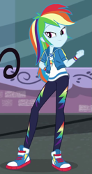 Size: 465x881 | Tagged: safe, imported from derpibooru, screencap, rainbow dash, equestria girls, equestria girls series, street chic, spoiler:eqg series (season 2), converse, cropped, earbuds, female, shoes, sneakers, solo