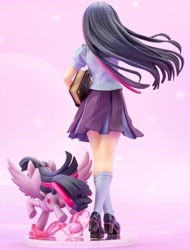 Size: 571x750 | Tagged: safe, imported from derpibooru, kotobukiya, twilight sparkle, alicorn, human, pony, equestria girls, book, clothes, doll, figure, glasses, human coloration, human ponidox, humanized, irl, moe, photo, pleated skirt, self ponidox, shoes, skirt, socks, toy, twilight sparkle (alicorn)