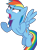 Size: 610x834 | Tagged: safe, artist:nightshadowmlp, imported from derpibooru, rainbow dash, pegasus, pony, ail-icorn, spoiler:interseason shorts, angry, clip art, cropped, dashie mcboing boing, female, flying, frustrated, lyrebird dash, madorable, mare, ms paint, show accurate, simple background, solo, spread wings, transparent background, wings