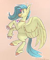 Size: 1353x1600 | Tagged: safe, artist:dragonstalk, imported from derpibooru, princess skystar, classical hippogriff, hippogriff, my little pony: the movie, cute, female, no catchlights, profile, seashell necklace, skyabetes, solo, sweet dreams fuel