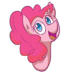 Size: 1280x1280 | Tagged: safe, artist:gintoki23, imported from derpibooru, pinkie pie, pony, bust, cute, diapinkes, female, open mouth, portrait, simple background, solo, transparent background
