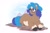 Size: 1280x853 | Tagged: safe, artist:amaraburrger, imported from derpibooru, oc, oc only, oc:sandy sketch, earth pony, hybrid, pony, unicorn, chubby, curly mane, cute, female, glasses, hooves, outdoors, small horn, solo