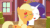 Size: 1280x720 | Tagged: safe, artist:dsiak, imported from derpibooru, applejack, rarity, earth pony, pony, unicorn, accessory swap, animated, apple, applejack's hat, barn, blush sticker, blushing, bondage, cheek kiss, commissioner:raritybro, cowboy hat, cute, daaaaaaaaaaaw, eyes closed, female, gif, hat, holiday, jackabetes, kiss on the cheek, kissing, laughing, lesbian, love, pointy ponies, raribetes, rarijack, shipping, tied up, valentine's day, xd, ych result