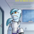 Size: 800x800 | Tagged: safe, artist:captainhoers, imported from derpibooru, imported from ponybooru, oc, oc only, oc:concorde, pegasus, pony, the sunjackers, cyberpunk, female, hospital, implied spitfire, mare, nonbinary, offscreen character, offspring, parent:soarin', parent:spitfire, parents:soarinfire, solo