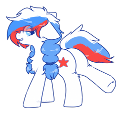 Size: 2200x2000 | Tagged: safe, artist:etoz, imported from derpibooru, oc, oc only, oc:marussia, earth pony, pony, butt, female, floppy ears, happy, mare, nation ponies, plot, ponified, russia, simple background, smiling, solo, transparent background