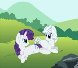 Size: 1024x897 | Tagged: safe, artist:sarahgdo, imported from derpibooru, double diamond, rarity, pony, diamond duo, female, male, shipping, straight