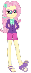 Size: 1185x2817 | Tagged: safe, artist:grapefruitface1, artist:katnekobase, derpibooru exclusive, imported from derpibooru, fluttershy, equestria girls, alternate hairstyle, base used, feet, female, foot tapping, hipstershy, motion blur, request, sandals, show accurate, simple background, solo, spectacles, tapping, transparent background