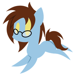 Size: 1280x1280 | Tagged: safe, artist:showtimeandcoal, imported from derpibooru, oc, oc only, oc:amber pura, oc:caitbug, earth pony, pony, chibi, commission, cute, digital art, glasses, present, simple background, solo, transparent background, vector, ych result