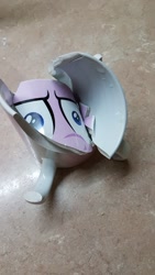 Size: 756x1344 | Tagged: safe, anonymous artist, imported from derpibooru, starlight glimmer, pony, marks for effort, bad end, broken, cup, custom, customized toy, i mean i see, irl, oops, photo, sad, shattered, toy, tragedy