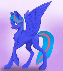 Size: 860x973 | Tagged: safe, imported from derpibooru, oc, oc:hellfire, pegasus, pony, blue fur, male, red eyes, wings