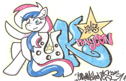 Size: 600x388 | Tagged: safe, artist:madmatjohnson, imported from derpibooru, oc, oc only, oc:britannia (uk ponycon), earth pony, pony, female, looking at you, mare, solo, uk ponycon