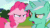 Size: 960x540 | Tagged: safe, edit, edited screencap, editor:lolledits, imported from derpibooru, screencap, lyra heartstrings, pinkie pie, earth pony, pony, unicorn, rock solid friendship, angry, animated, ears back, female, floppy ears, gif, literal face off, mare, no face, not salmon, scared, unexpected, wat