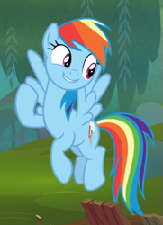 Size: 443x612 | Tagged: safe, imported from derpibooru, screencap, rainbow dash, pegasus, pony, the end in friend, cropped, cute, female, flying, smiling, solo