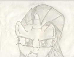 Size: 900x696 | Tagged: safe, artist:ndogmario, imported from derpibooru, rarity, pony, look before you sleep, grayscale, monochrome, solo, traditional art